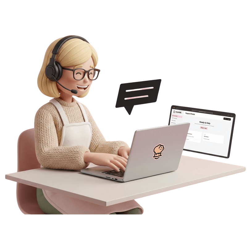 Divine Delights customer support mascot